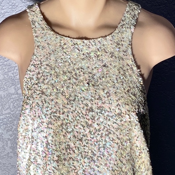 ALLSAINTS - NWT - ‘Velutina’ vest: weighted iridescent sequined, zip, lined - 14 - Picture 3 of 16